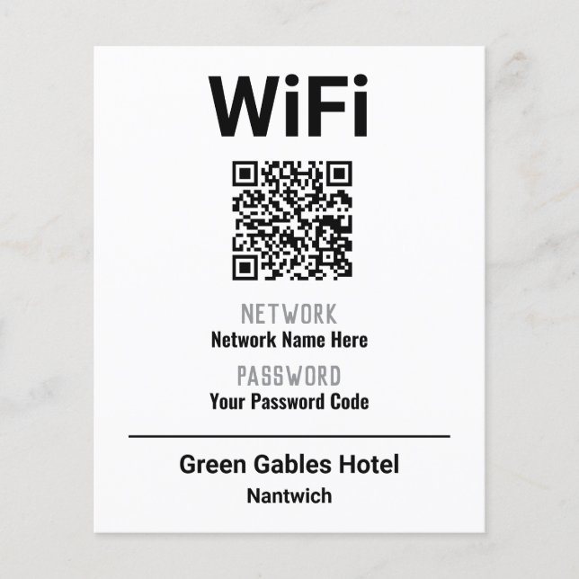 Prospectus 11,4 Cm X 14,2 Cm Instructions WiFi avec code QR (Devant)