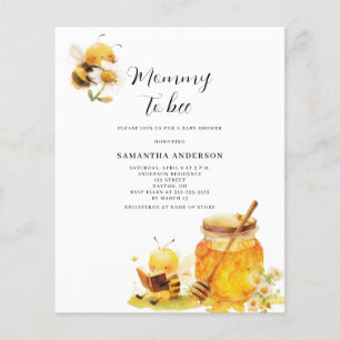 Prospectus 11,4 Cm X 14,2 Cm Invitation à la baby shower de Maman abeille à pet
