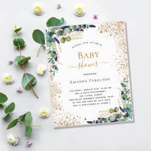 Prospectus 11,4 Cm X 14,2 Cm Invitation budgétaire pour Baby Shower avec paille