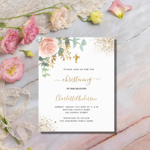 Prospectus 11,4 Cm X 14,2 Cm Invitation budgétaire rose de l'eucalyptus