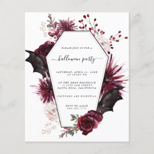 Prospectus 11,4 Cm X 14,2 Cm Invitation de la fête d'Halloween