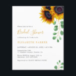 Prospectus 11,4 Cm X 14,2 Cm Invitation de mariage champêtre eucalyptus tournes<br><div class="desc">Faire-part élégant et rustique avec feuilles d'eucalyptus et tournesols aquarelle pour une baby shower, invitation à petit prix FLYER avec une typographie script chic en faux or. VEUILLEZ LIRE CECI AVANT D'EFFECTUER VOTRE ACHAT ! Il s'agit d'une carte à petit prix imprimée sur un FLYER. Veuillez noter que LE PAPIER...</div>