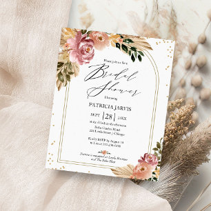 Prospectus 11,4 Cm X 14,2 Cm Invitation de mariage chic Bohème Florale à petit