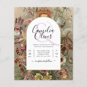Prospectus 11,4 Cm X 14,2 Cm Invitation de mariage floral botanique burgundy vi