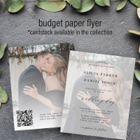 Invitation de mariage photo moderne code QR budget