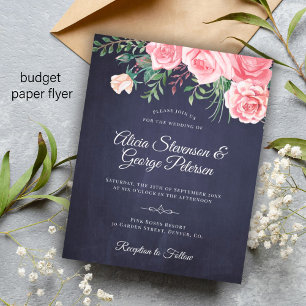Prospectus 11,4 Cm X 14,2 Cm Invitation de mariage rustique à petit budget avec