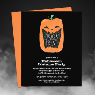 Prospectus 11,4 Cm X 14,2 Cm Invitation du Citrouille du budget Halloween Party