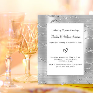 Prospectus 11,4 Cm X 14,2 Cm Invitation du mariage de renouvellement de voeux S