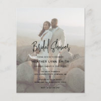 Invitation photo Budget moderne Douche nuptiale