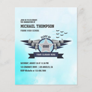 Prospectus 11,4 Cm X 14,2 Cm Invitation photo de la partie de graduation sur le