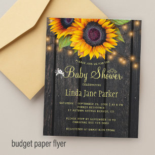 Prospectus 11,4 Cm X 14,2 Cm Invitation pour baby shower à petit budget sur le 