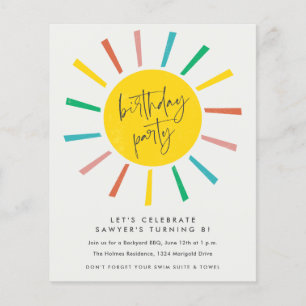 Prospectus 11,4 Cm X 14,2 Cm Invitation pour l'anniversaire des enfants avec un