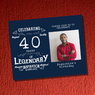 Prospectus 11,4 Cm X 14,2 Cm Invitation pour les 40 ans de Blue Budget