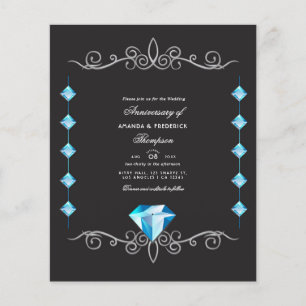 Prospectus 11,4 Cm X 14,2 Cm Invitation pour un anniversaire de mariage de diam