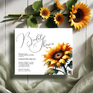 Prospectus 11,4 Cm X 14,2 Cm Invitations de douches nuptiales tournesol abordab