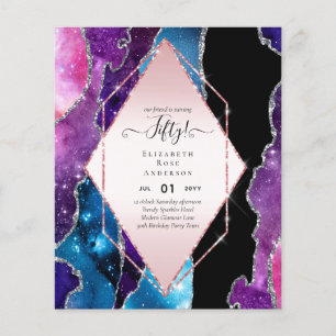 Prospectus 11,4 Cm X 14,2 Cm Invitations de fête du 50e anniversaire Parties sc
