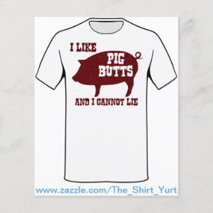 Prospectus 11,4 Cm X 14,2 Cm J'aime les boutons de cochon et je ne peux pas men