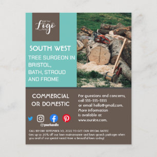 Prospectus 11,4 Cm X 14,2 Cm jardinier paysagiste chirurgien arboriste prospect