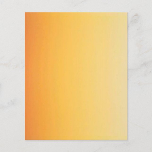 PROSPECTUS 11,4 CM X 14,2 CM JAUNE ORANGE GRADIENT ARRIÈRE - PLAN MODÈLE CUSTOM (Devant)