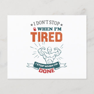 Prospectus 11,4 Cm X 14,2 Cm Je ne m'arrête pas quand je suis fatigué Je m'arrê