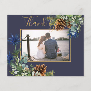 Prospectus 11,4 Cm X 14,2 Cm Jeu bleu d'hiver Eucalyptus Mariage Wonderland