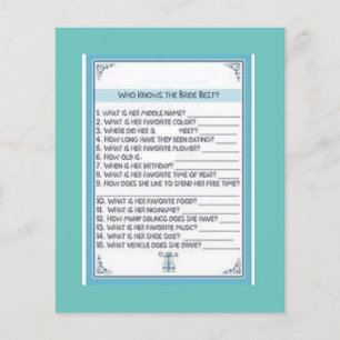PROSPECTUS 11,4 CM X 14,2 CM JEUX DE DOUCHE DE MARIÉE