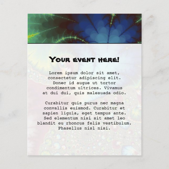 Prospectus 11,4 Cm X 14,2 Cm Joanie 50 Fractal Art (Devant)