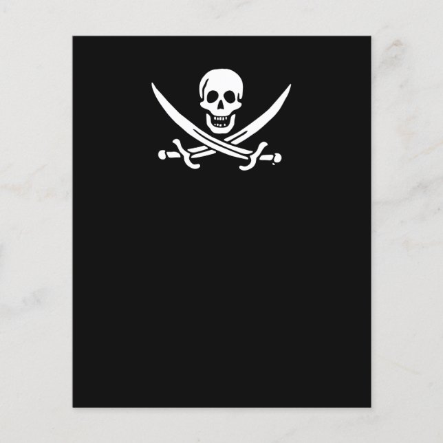 Prospectus 11,4 Cm X 14,2 Cm Jolly roger drapeau de pirate (Devant)