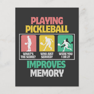 Prospectus 11,4 Cm X 14,2 Cm Jouer au Pickleball Améliore la Mémoire