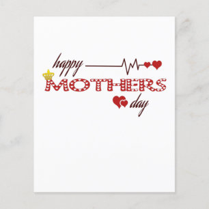 Prospectus 11,4 Cm X 14,2 Cm journée des mères heureuses