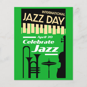 Prospectus 11,4 Cm X 14,2 Cm Journée internationale du jazz 30 avril