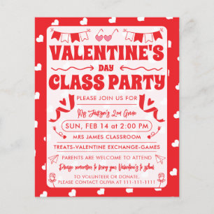 Prospectus 11,4 Cm X 14,2 Cm Joyeuse Saint-Valentin Moderne Motif d'Amour