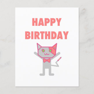 Prospectus 11,4 Cm X 14,2 Cm Joyeux anniversaire Kitty