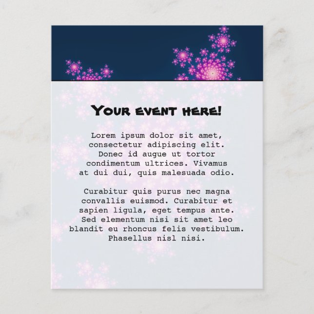 Prospectus 11,4 Cm X 14,2 Cm Joyeux Nouvel An Fractal (Devant)