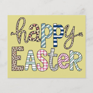 Prospectus 11,4 Cm X 14,2 Cm Joyeux Pâques mignonne lapin floral Leopard de pri