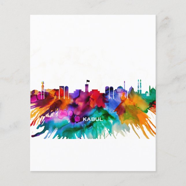 Prospectus 11,4 Cm X 14,2 Cm Kaboul Skyline (Devant)
