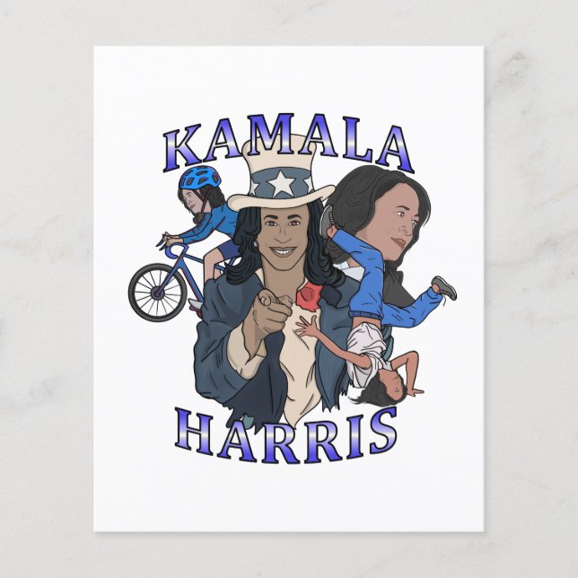 Prospectus 11,4 Cm X 14,2 Cm Kamala Harris Bootleg Rap (Devant)