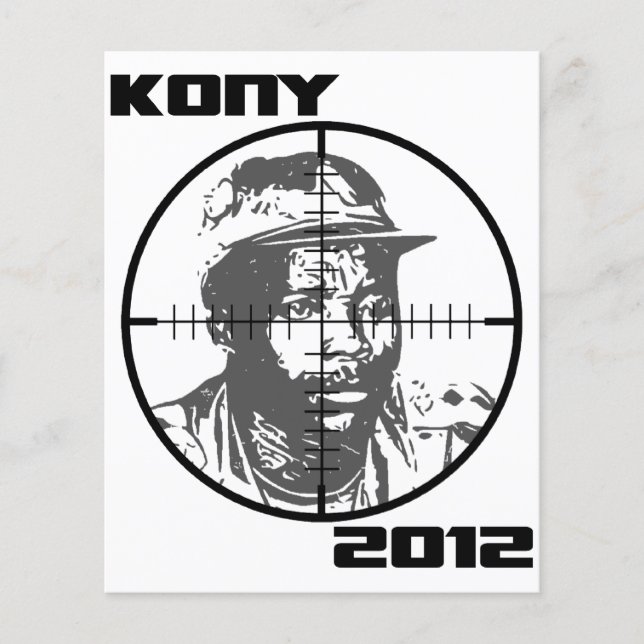 Prospectus 11,4 Cm X 14,2 Cm Kony 2012 Joseph Kony Cible Crosshairs (Devant)