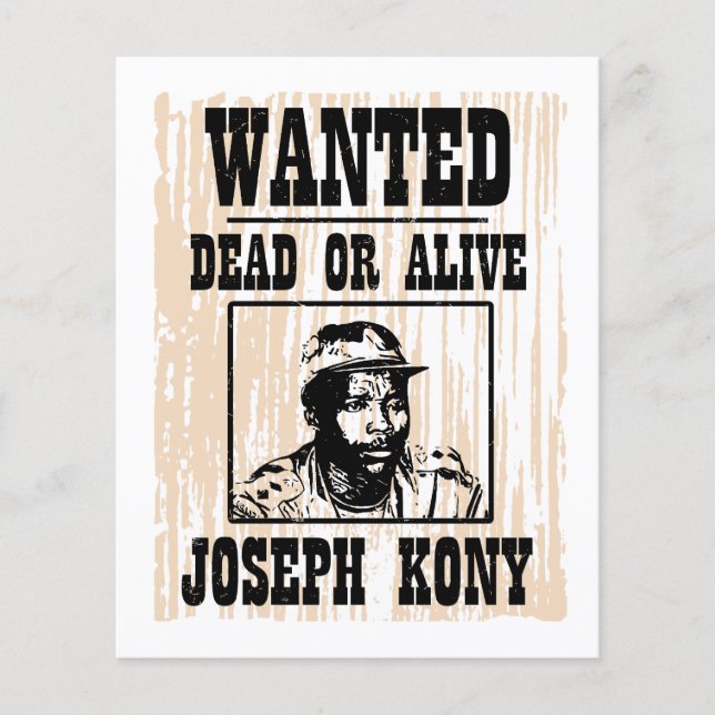 Prospectus 11,4 Cm X 14,2 Cm Kony 2012 Joseph Kony Poster Recherché (Devant)
