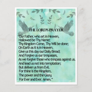 Prospectus 11,4 Cm X 14,2 Cm La prière du Seigneur
