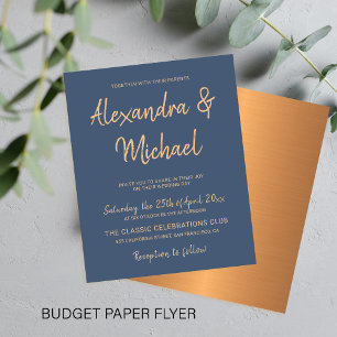 Prospectus 11,4 Cm X 14,2 Cm La typographie budgétaire faire-part de mariage en