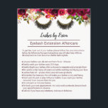 Prospectus 11,4 Cm X 14,2 Cm Lashes Artiste de maquillage Floral Instruction d'<br><div class="desc">Lashes Artiste de maquillage Bourgogne Floral Aftercare Flyers.</div>
