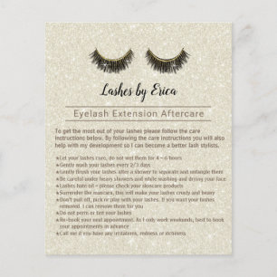Prospectus 11,4 Cm X 14,2 Cm Lashes Artiste maquillage Eyelash Instruction de p