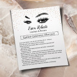 Prospectus 11,4 Cm X 14,2 Cm Lashes & Brows Eyelash Instruction de suivi<br><div class="desc">Lashes de maquillage Artiste de postsoins Flyers d'enseignement.</div>