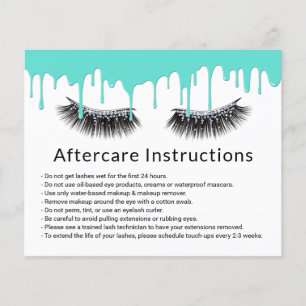 Prospectus 11,4 Cm X 14,2 Cm Lashes maquillage Artiste Turquoise moderne Drives
