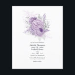 Prospectus 11,4 Cm X 14,2 Cm Lavande et Faire-part de mariage florale d'argent<br><div class="desc">Lavande violet et faux argent parties scintillant faire-part de mariage floral personnalisable selon vos spécifications d'événement. Idéal pour un thème ou un mariage de jardin. Les enveloppes ne sont pas incluses. Pour des invitations plus épaisses avec enveloppes incluses et des produits correspondants sur le même thème, veuillez consulter la collection...</div>