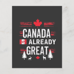 Prospectus 11,4 Cm X 14,2 Cm Le Canada est déjà un grand Anti-MAGA Anti-Trump