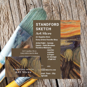 Prospectus 11,4 Cm X 14,2 Cm Le Cri D'Edvard Munch, Magasin De Fournitures D'Ar