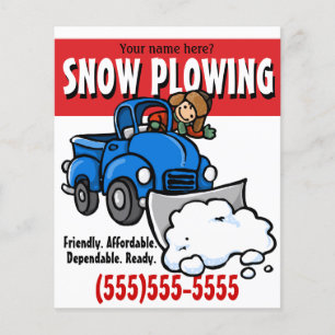 Prospectus 11,4 Cm X 14,2 Cm Le soufflage de neige. Service d'entreprise de sup