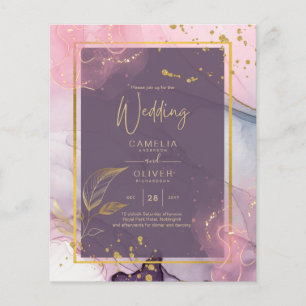 Prospectus 11,4 Cm X 14,2 Cm LeahG® Lavender INK Mauve Purple Mariage or